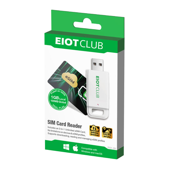 EIOTCLUB Physical eSIM Card: Unlimited Global Downloads, Pre-Cut, Compatible with Android & Apple