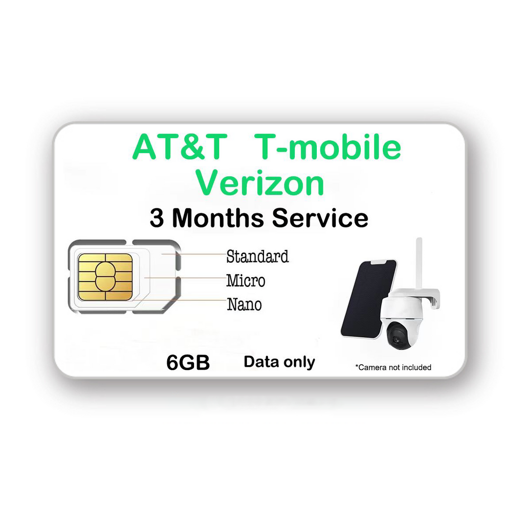 Support Verizon ATT T-Mobile EIOTCLUB Data SIM Card - USA Coverage No  Contract 4G LTE Cellular for Security Solar and Hunting Trail Game Cameras